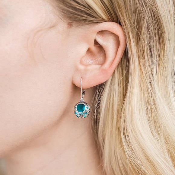 Handmade Recycled Vintage Mason Jar and Sterling Silver Vintage Lace Lever Back - Picture 2 of 6